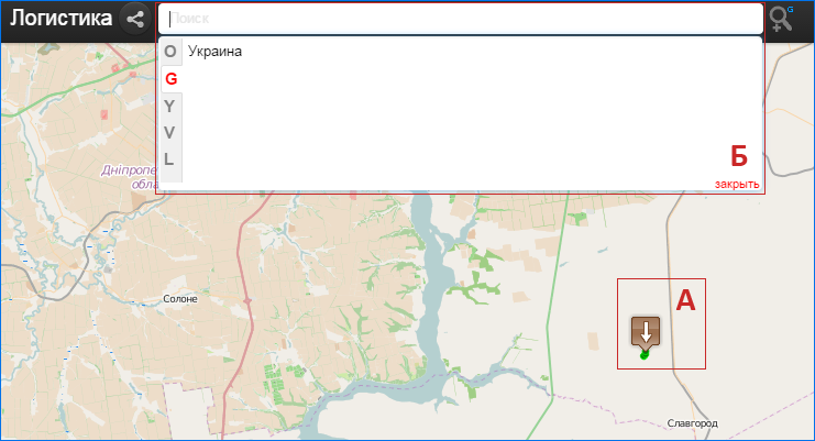 Привязка точки к карте